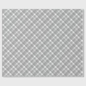 Wunderschönes, kariertes Muster grauweißer Farbe Geschenkpapier (Flach)