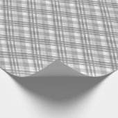 Wunderschönes, kariertes Muster grauweißer Farbe Geschenkpapier (Ecke)