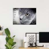 Wunderschönes Katzenquittplakat - Motivierend Poster (Heimbüro)