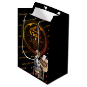 Wunderschönes Kinderpiano - Schwarzer Bronze Mittlere Geschenktüte (Vorderseite Schrägansicht)