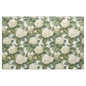 Wunderschönes klassisches, weißes Olivenblumenmust Stoff (Fat Quarter (45,7 x 55,9 cm))