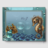 Wunderschönes kleines Steampunk-Seepferd. Gästebuch (Rückseite)