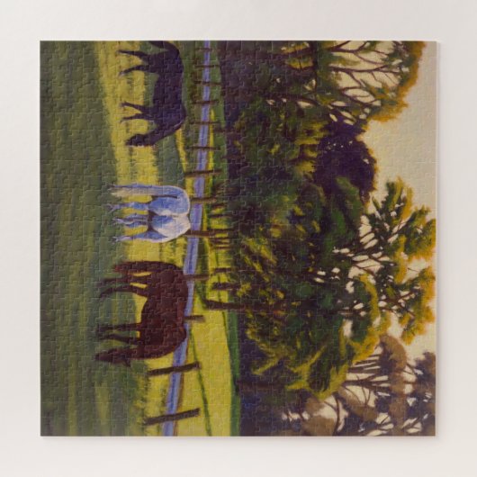 Wunderschönes Landpferd-Poster Puzzle (Horizontal)