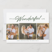 Wunderschönes Leben drei Foto Grün Weihnachten (Vorderseite)