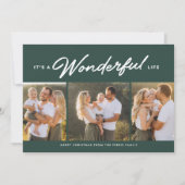 Wunderschönes Leben drei Foto Grün Weihnachten (Vorderseite)