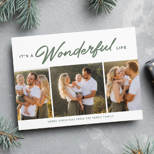Wunderschönes Leben drei Foto Grün Weihnachten