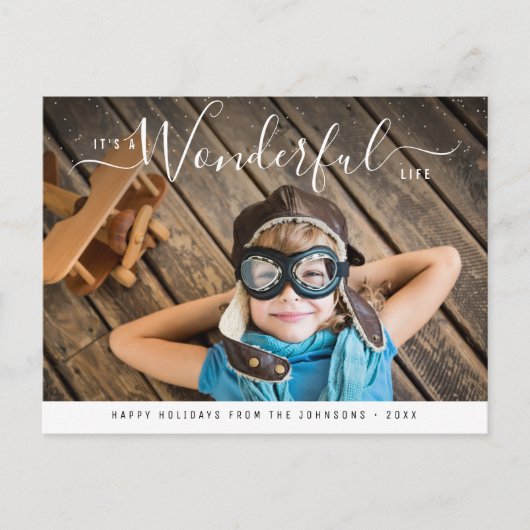 wunderschönes Leben | Elegante Weihnachten Postkarte (Vorderseite)