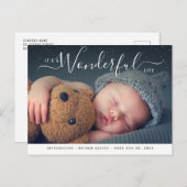 wunderschönes Leben | Geburtsankündigung Postkarte (Vorne/Hinten)