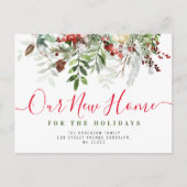 Wunderschönes Leben Rot & Weiß Schrift Neue Zuhaus Postkarte (Vorderseite)