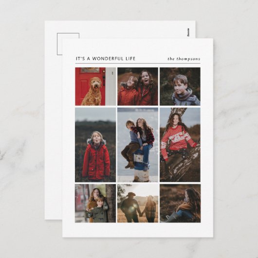 Wunderschönes Life Mulit Foto Holiday Postkarte (Vorne/Hinten)