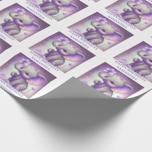 Wunderschönes LILA Wrapping Paper Geschenkpapier (Ecke)