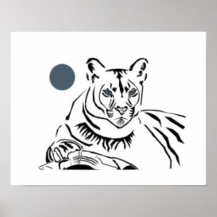 Wunderschönes Minimalistisches Mountain Lion Value Poster