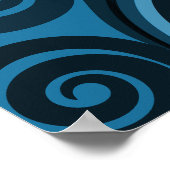 Wunderschönes mittelblaues Fern Frontlenker-Poster Poster (Ecke)