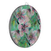 Wunderschönes Monogramm des Sakura-Kirschbaumes Dartscheibe (Vorderseite Links)