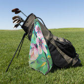 Wunderschönes Monogramm des Sakura-Kirschbaumes Golfhandtuch (Gras)