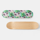 Wunderschönes Monogramm des Sakura-Kirschbaumes Skateboard (Horizontal)