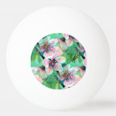 Wunderschönes Monogramm des Sakura-Kirschbaumes Tischtennisball (Rückseite)
