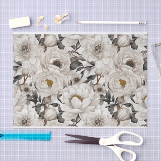 Wunderschönes Muster der weißen Zwerge Seidenpapier (Handwerk)