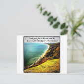 Wunderschönes Neuseeland und berühmtes Sprichwort Postkarte (Stehend Vorderseite)