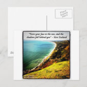 Wunderschönes Neuseeland und berühmtes Sprichwort Postkarte (Vorne/Hinten)