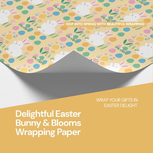 Wunderschönes Osterbrot mit Bunny & Blooms Wrappin Geschenkpapier