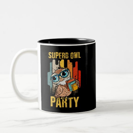Wunderschönes Owl-Party, was wir im Schatten-Klass Zweifarbige Tasse (Links)