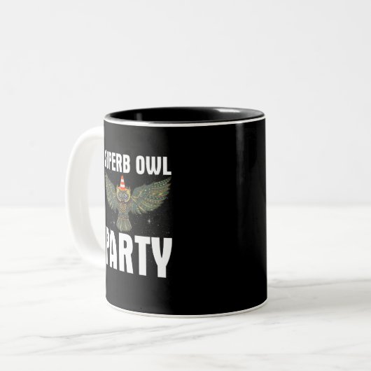 Wunderschönes Owl-Party, was wir im Schatten-Klass Zweifarbige Tasse (Vorderseite Links)