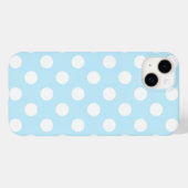 Wunderschönes Pastellblau mit großen Polka-Punkten Case-Mate iPhone Hülle (Rückseite (Horizontal))