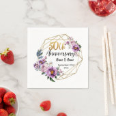 Wunderschönes personalisiertes 50. Jubiläum Serviette (Beispiel)