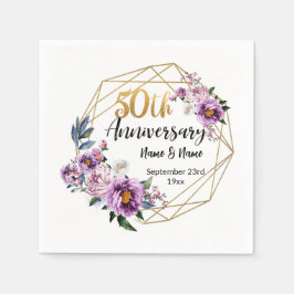 Wunderschönes personalisiertes 50. Jubiläum Serviette