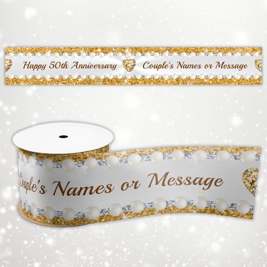 Wunderschönes Personalisiertes Ribbon, 50. Satinband