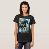 Wunderschönes Pferd auf der Flucht T-Shirt (Vorne ganz)