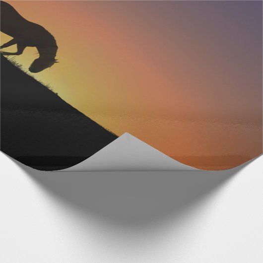 Wunderschönes Pferd im Südwesten des Sonnenaufgang Geschenkpapier (Ecke)