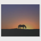 Wunderschönes Pferd im Südwesten des Sonnenaufgang Geschenkpapier (Flach)