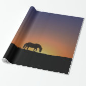 Wunderschönes Pferd im Südwesten des Sonnenaufgang Geschenkpapier (Ungerollt)