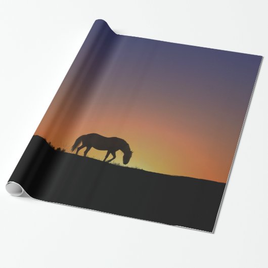 Wunderschönes Pferd im Südwesten des Sonnenaufgang Geschenkpapier (Ungerollt)