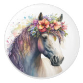 Wunderschönes Pferd Keramikknauf (Vorderseite)