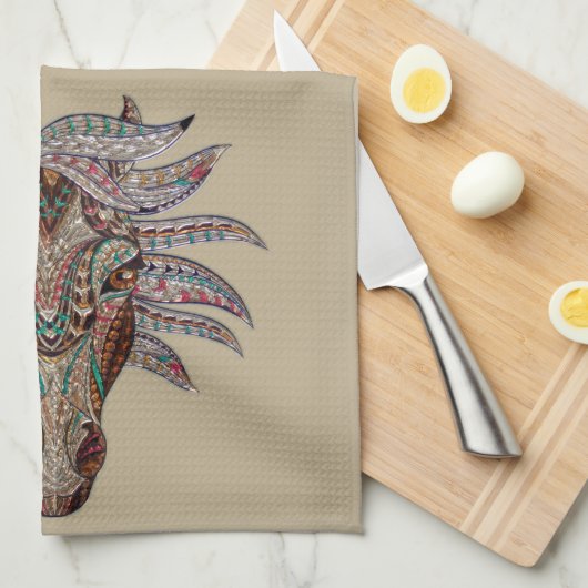 Wunderschönes Pferd Küchentuch (Viertel Falte)