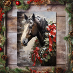 Wunderschönes Pferd mit Karettfest Weihnachten<br><div class="desc">Feiern Sie mit unserer atemberaubenden Weihnachtskarte den Zauber der Saison mit einem majestätischen Pferd, das mit einem winterlichen Kranz geschmückt ist. Ideal, um Ihre wärmsten Wünsche zu teilen und den Feiertagssjubiläum zu verbreiten. Inside Greeting - "Wir wünschen Ihnen eine schöne Urlaubssaison voller endloser Segen, Glück und bezaubernden Urlaubsmomente. Frohe Weihnachten...</div>