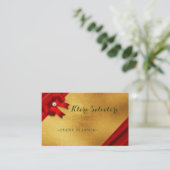 Wunderschönes Phantastisches Gold mit Rot Greasy Visitenkarte (Stehend Vorderseite)