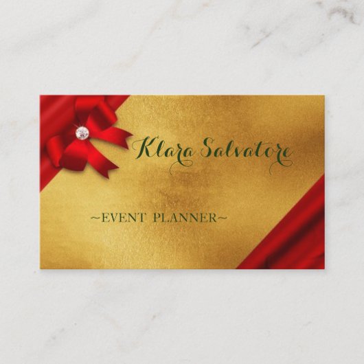 Wunderschönes Phantastisches Gold mit Rot Greasy Visitenkarte (Vorderseite)