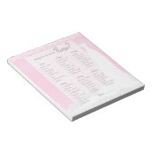 Wunderschönes Pink Satin Religious Brautparty Game Notizblock (angewinkelt)