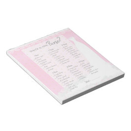 Wunderschönes Pink Satin Religious Brautparty Game Notizblock