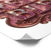 Wunderschönes Pink UNGLAUBLICHES Grafikdesign Poster (Ecke)