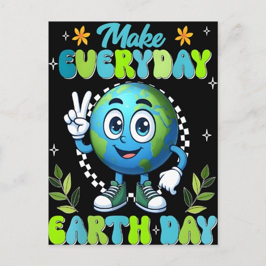 Wunderschönes Plakat am Tag der Erde 2026 Postkarte (Vorderseite)