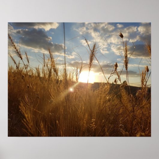 Wunderschönes Poster eines Sonnenuntergangs über e (Vorne)