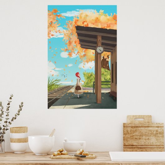 Wunderschönes Poster für Herbstländer (Küche)