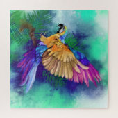 Wunderschönes Puzzle mit farbenfrohen Papagei (Horizontal)