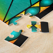 Wunderschönes Puzzle mit festgeklemmtem Glas (Seite)