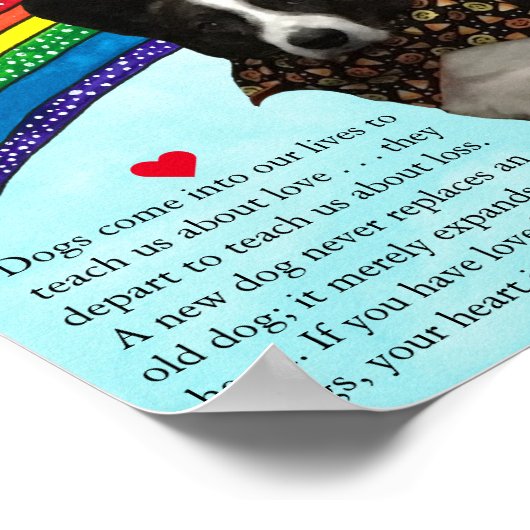 Wunderschönes Rainbow Pet-Gedenkposter Poster (Ecke)